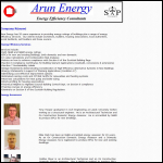 Screen shot of the Arun Energy Ltd website.