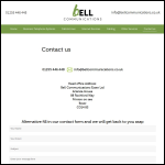Screen shot of the Bell Communications (UK) Ltd website.