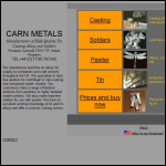 Screen shot of the Carn Metals Ltd website.