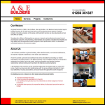 Screen shot of the A & E Builders (Basingstoke) Ltd website.