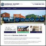 Screen shot of the Norman Zaifert Ltd website.
