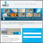 Screen shot of the Segnet Ltd website.