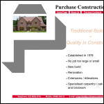 Screen shot of the Purchase Construction Ltd website.
