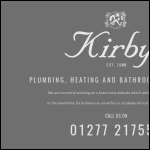 Screen shot of the Kirby's Bathroom Centre Ltd website.