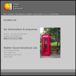 Screen shot of the Rather Good Solutions Ltd website.