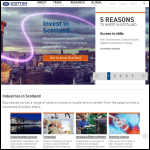 Screen shot of the Scottish Development International website.