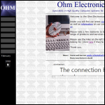 Screen shot of the Ohm Electronics Ltd website.