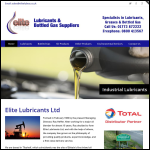 Screen shot of the Elite Lubricants Ltd website.