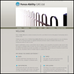 Screen shot of the Fence-ability Ltd website.