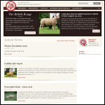 Screen shot of the British Rouge De L'ouest Sheep Society website.