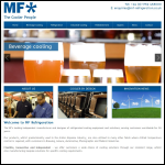 Screen shot of the M.F. Refrigeration Ltd website.