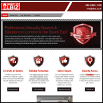 Screen shot of the Albiz Security Ltd website.