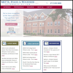 Screen shot of the G. L. Evans & Associates website.
