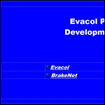 Screen shot of the Evacol Polymer Developments Ltd website.