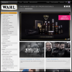 Screen shot of the Wahl (UK) Ltd website.