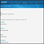 Screen shot of the "lyndale" Knowsley Cancer Support Centre Ltd website.