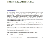 Screen shot of the Trenwick Uk Ltd website.