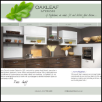 Screen shot of the Oakleaf Interiors Ltd website.