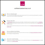 Screen shot of the Conference Set Services Ltd website.