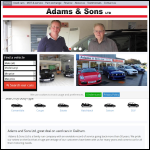 Screen shot of the Adams & Sons Ltd website.