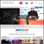 Screen shot of the Zibrant Ltd website.