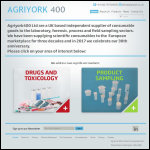 Screen shot of the Agriyork 400 Ltd website.