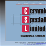 Screen shot of the Ceramic Specialists Ltd website.