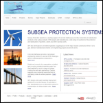 Screen shot of the Subsea Protection Systems Ltd website.