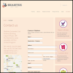 Screen shot of the Shahtex (Leicester) Ltd website.