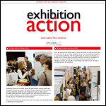 Screen shot of the Exhibition Action Ltd website.