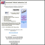 Screen shot of the Associated Vehicle Industries (A.V.I.) Ltd website.
