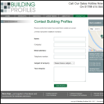 Screen shot of the Blakes Building Profiles Ltd website.