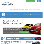 Screen shot of the Withnell Car Sales website.