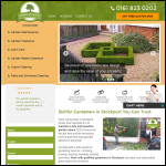 Screen shot of the Gardening Services Stockport website.