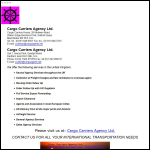 Screen shot of the Cargo Carriers Agency Ltd website.