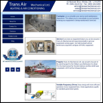 Screen shot of the Trans Air Services Ltd website.