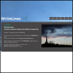 Screen shot of the Writelines Ltd website.