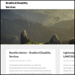 Screen shot of the Bradford Disability Services Ltd website.