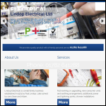 Screen shot of the Lindop Electrical Ltd website.