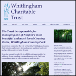 Screen shot of the The Whitlingham Charitable Trust website.