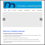 Screen shot of the Mayday Cleaning Services Ltd website.