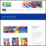 Screen shot of the Acorn Screen Products Ltd website.