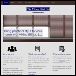 Screen shot of the Viking Blinds Ltd website.