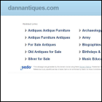 Screen shot of the Dann Antiques Ltd website.