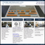 Screen shot of the York Metrology Ltd website.