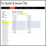 Screen shot of the Ely Squash & Leisure Ltd website.