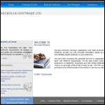 Screen shot of the Microlog Software Ltd website.