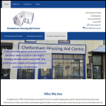 Screen shot of the Cheltenham Housing Aid Centre website.