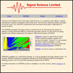 Screen shot of the Signal Science Ltd website.