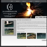 Screen shot of the A & B Steel Profiles Ltd website.